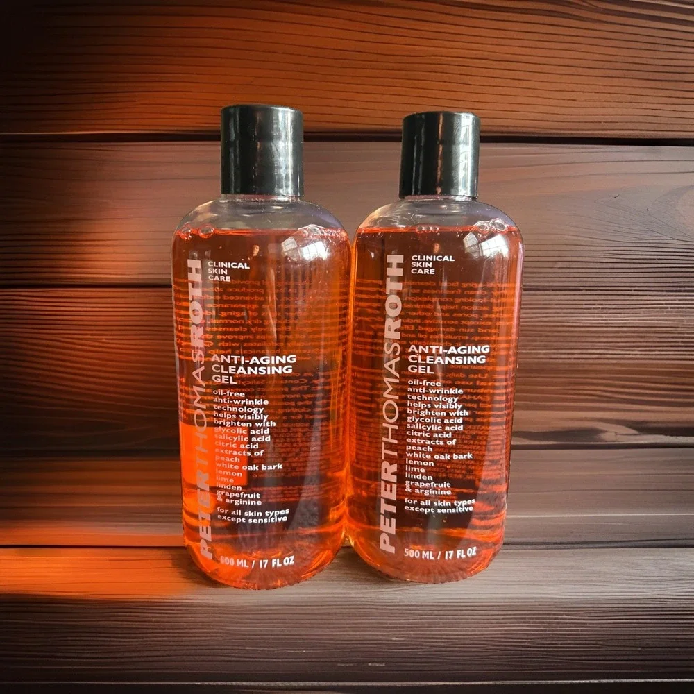 Peter Thomas Roth Anti Aging Cleansing Gel 17oz Mega Size Oil Free Lot Of 2 New